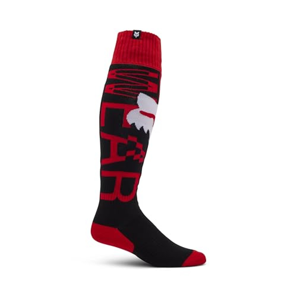 Fox Racing Men's 180 Motocross Dirt Bike Sock, Fluorescent Red Race Spec, Large