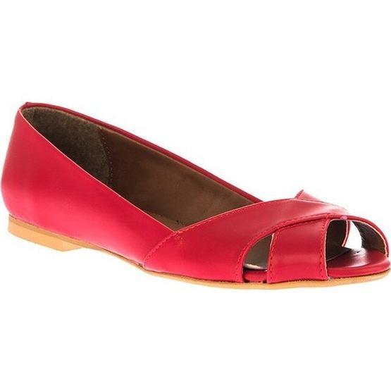 Fox Shoes B726109909 Kırmızı Kadın Babet