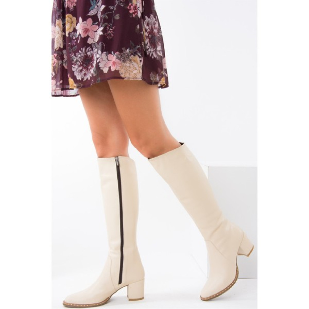 Fox Shoes Bej Kadın Çizme C654652709 Kadın Çizmeleri Fiyatı
