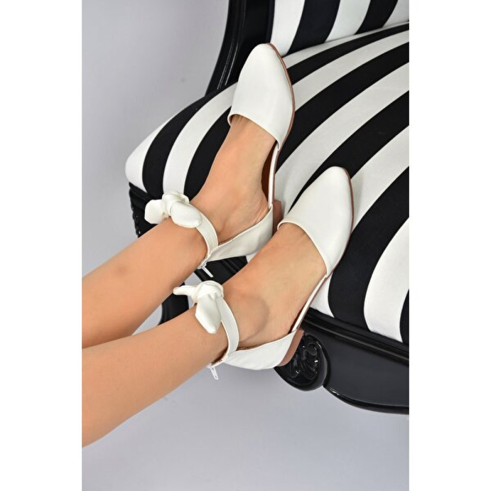 Fox Shoes Beyaz Kadın Babet H726761509 Babetler Fiyatı