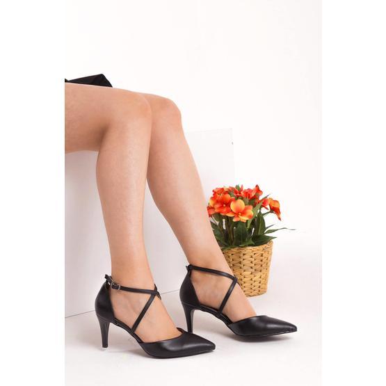 Fox Shoes D654054809 Siyah Kadın Topuklu Ayakkabı Topuklu Ayakkabı Fiyatı