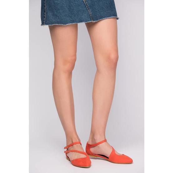 Fox Shoes D726016902 Turuncu Kadın Babet