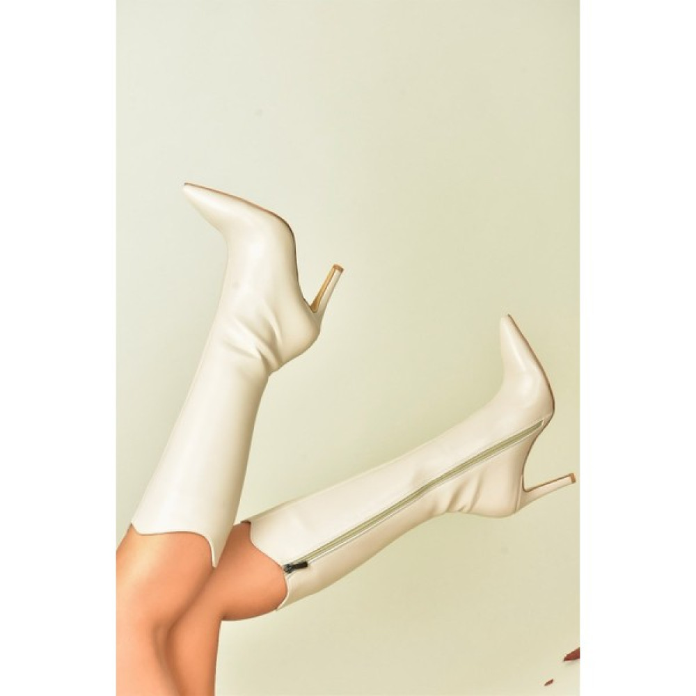 Fox Shoes Ten Ince Yüksek Topuklu Kadın Çizme N820120009 Kadın Çizmeleri Fiyatı