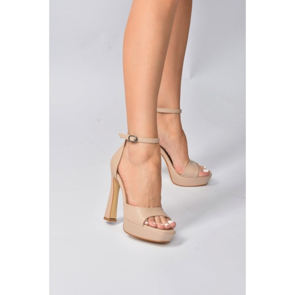 Fox Shoes Ten Kadın Topuklu Ayakkabı K404580109 Babetler Fiyatı