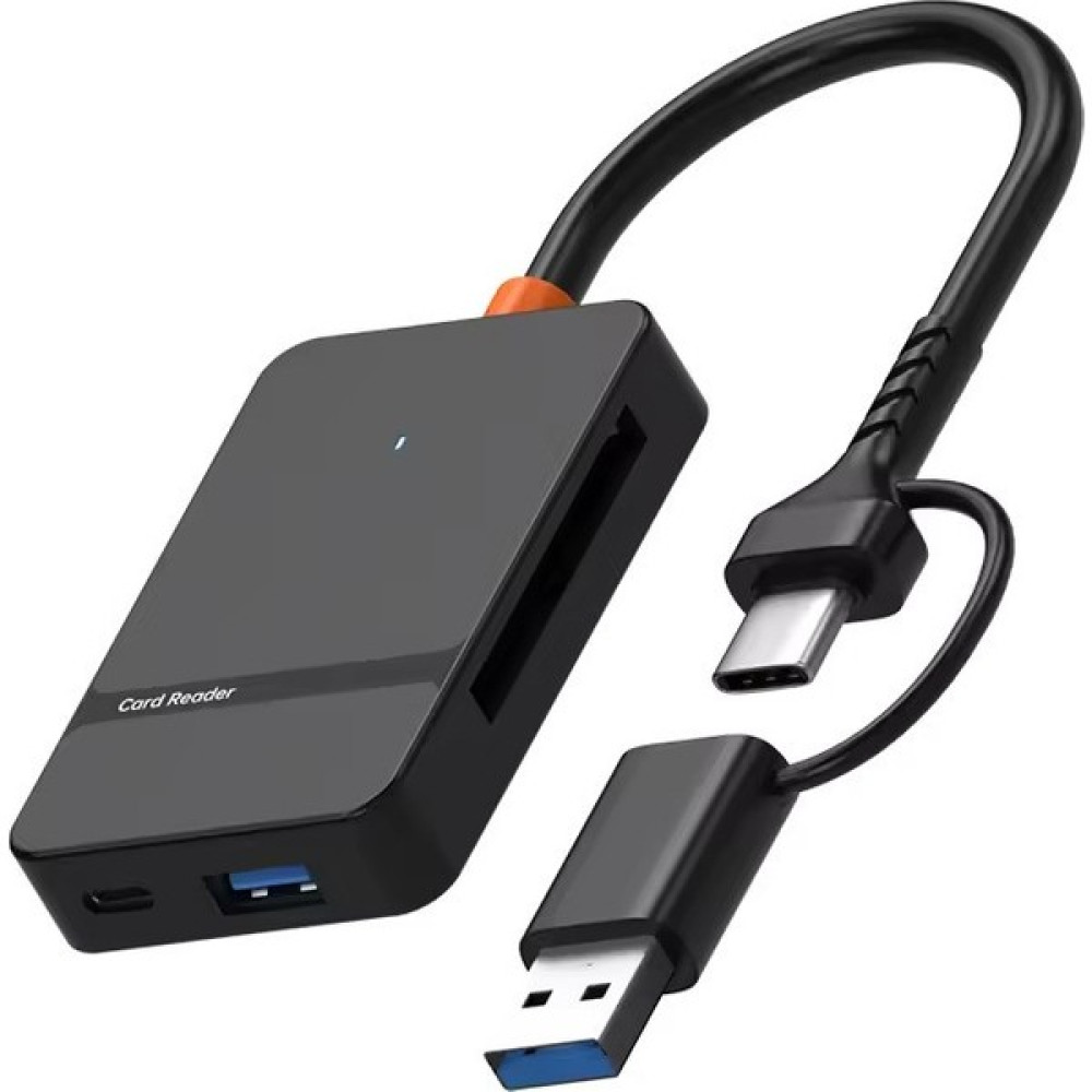 Foxyn ADS-316 Usb-C + USB 8 Port Ms Cf Tf/sd Dhc Sdxc Kamera Kart Tak Çalıştır Kart Okuyucu - Siyah Hafıza Kartları Fiyatı