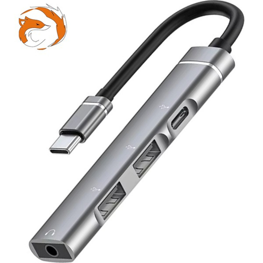 Foxyn OTG-19B Type C 3.5mm Kulaklık Ses USB C USB iPhone / Dizüstü Pc Tak Çalıştır Çevirici Dönüştürücü - Gri Bilgisayar Çevirici ve Adaptörü Fiyatı