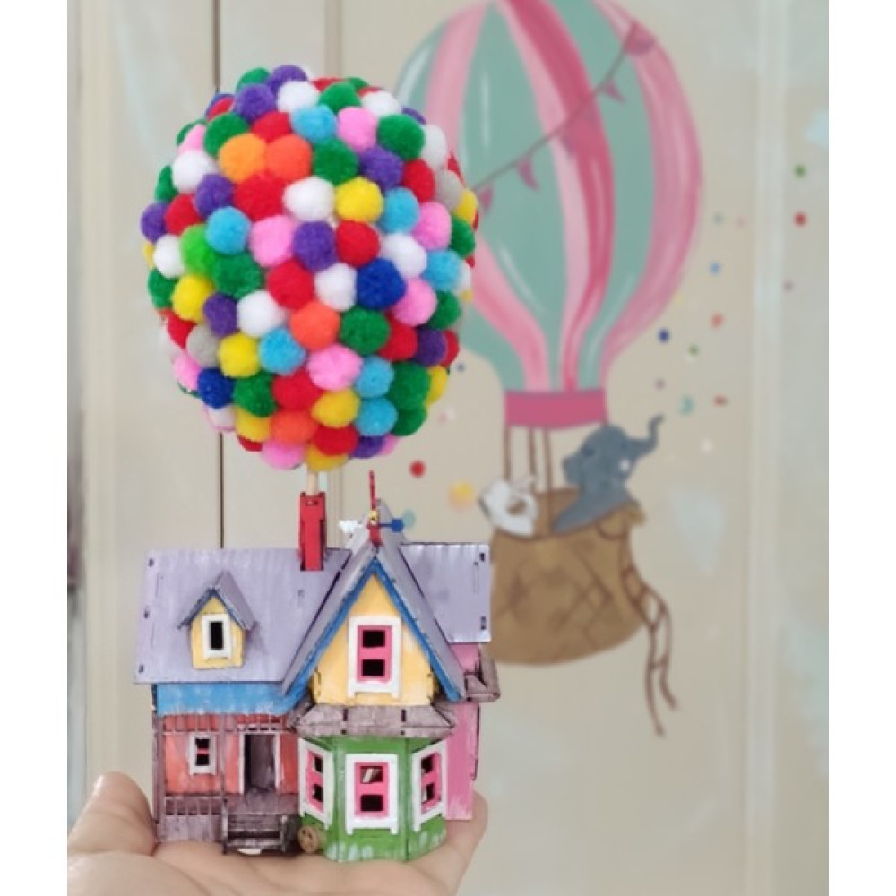 Foxyn Up House Yukarı Bak Hediyelik Animasyon Filmi Hediyelik Kraft Karton Minyatür Maket Ev Maket Fiyatı