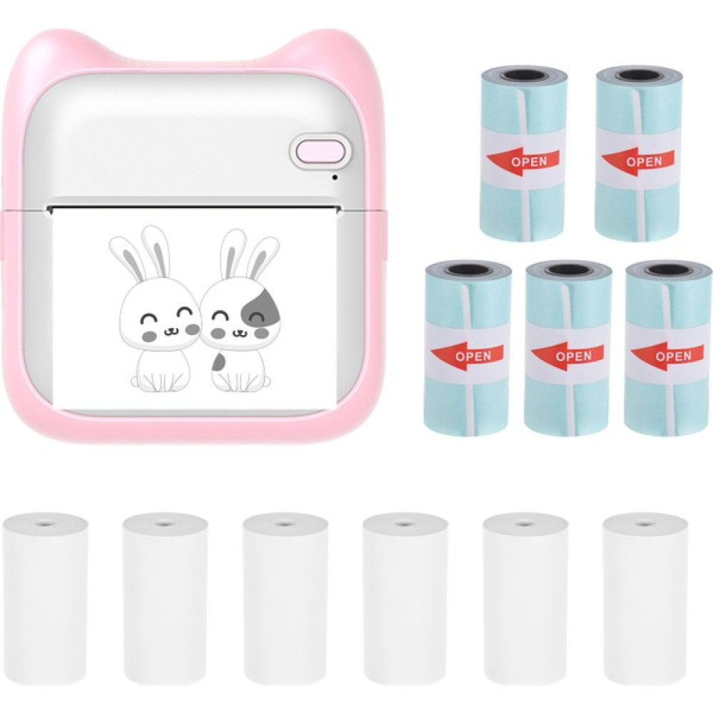 Foyou Mini Taşınabilir Termal Yazıcı Makinesi - Pembe (Yurt Dışından) - 07-Pembe Yazıcılar Fiyatı