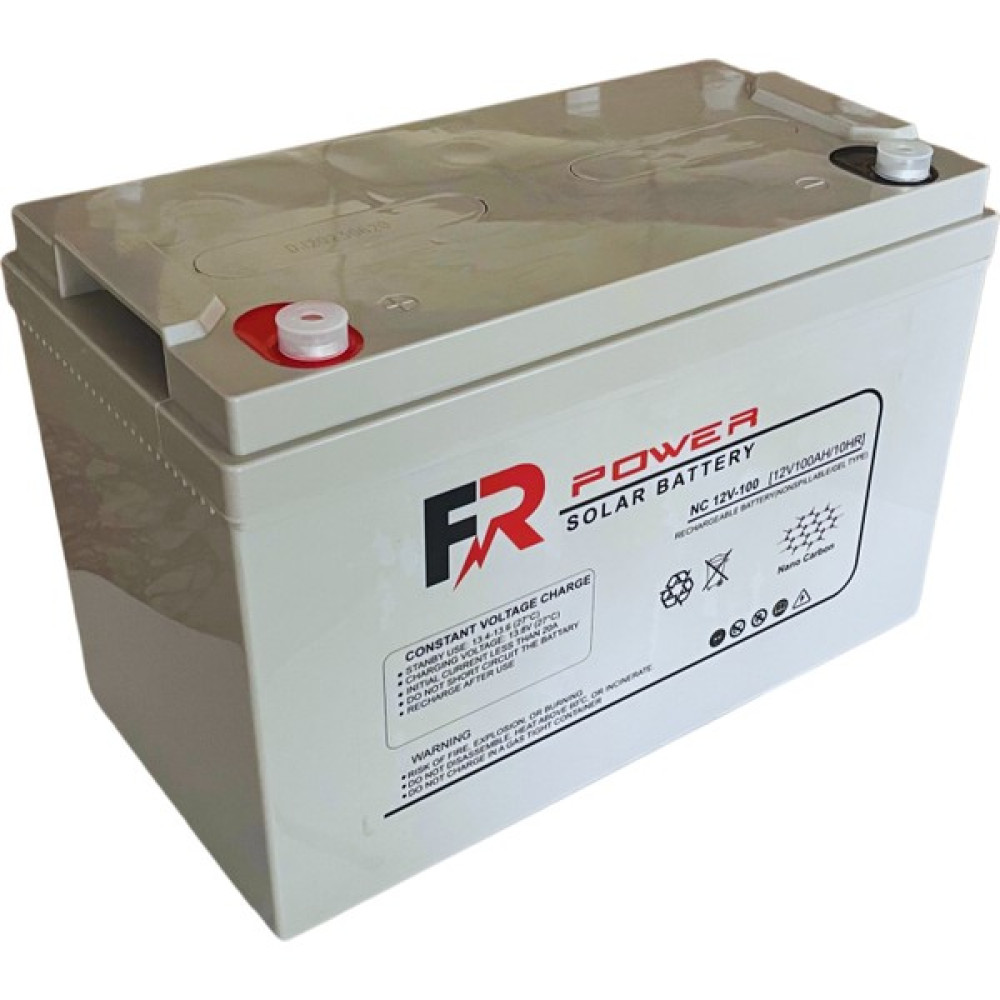 FR Power 12V 100AH Jel Akü Nanocarbon Deep Cycle Akü Fiyatı