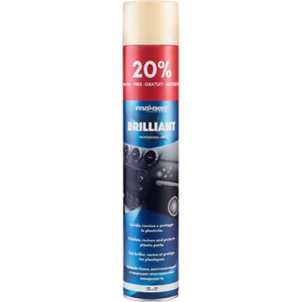 Fra-Ber Brilliant Aerosol Plastik, Vinil Ahşap Için Koruyucu Cila 750ML Torpido Bakımı Fiyatı