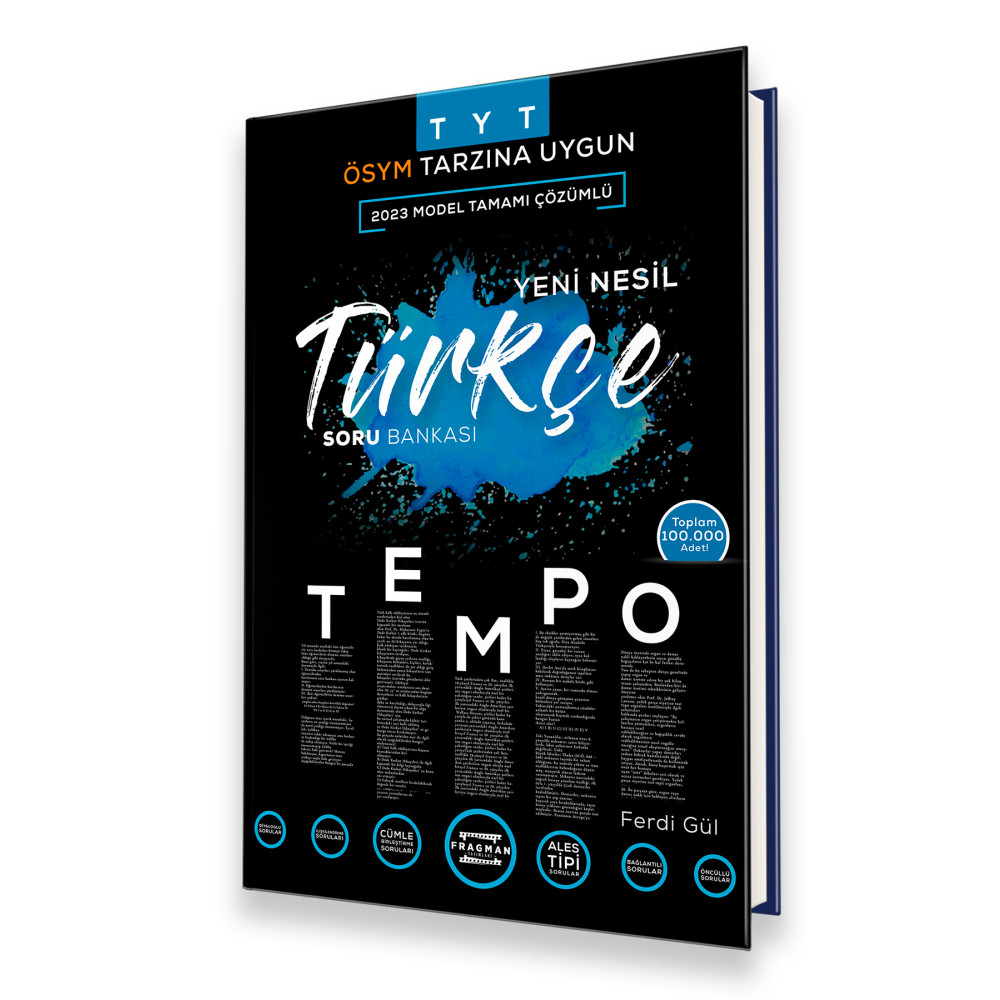 Fragman Yayınları 2024 Tyt Tempo %100 Yeni Nesil Türkçe Soru Bankası Ders Sınav Kitapları Fiyatı