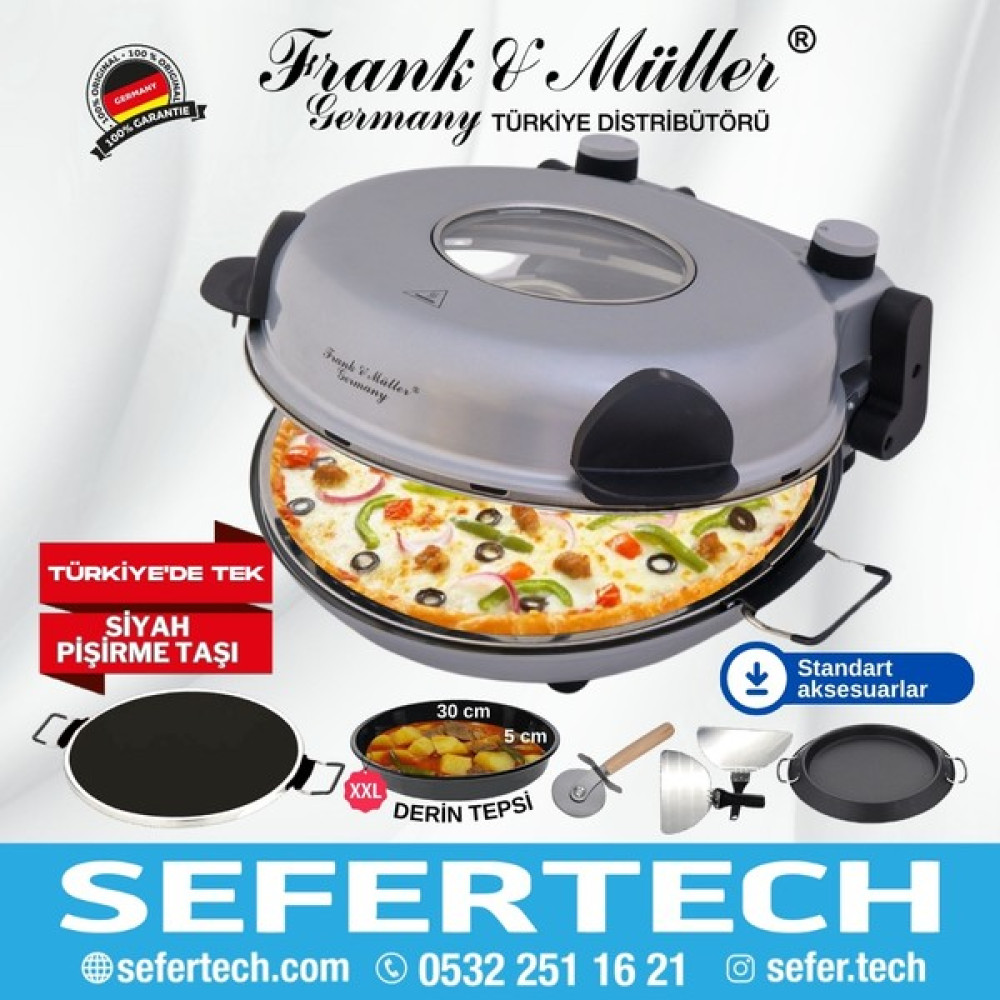 Frank & Müller Germany | Taş Fırın | Pizza, Lahmacun ve Grill Makinesi | Gri Mini / Midi Fırınlar Fiyatı