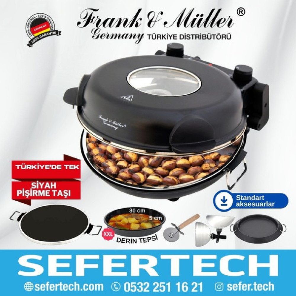 Frank & Müller Germany | Taş Fırın | Pizza, Lahmacun ve Grill Makinesi | Siyah Mini / Midi Fırınlar Fiyatı