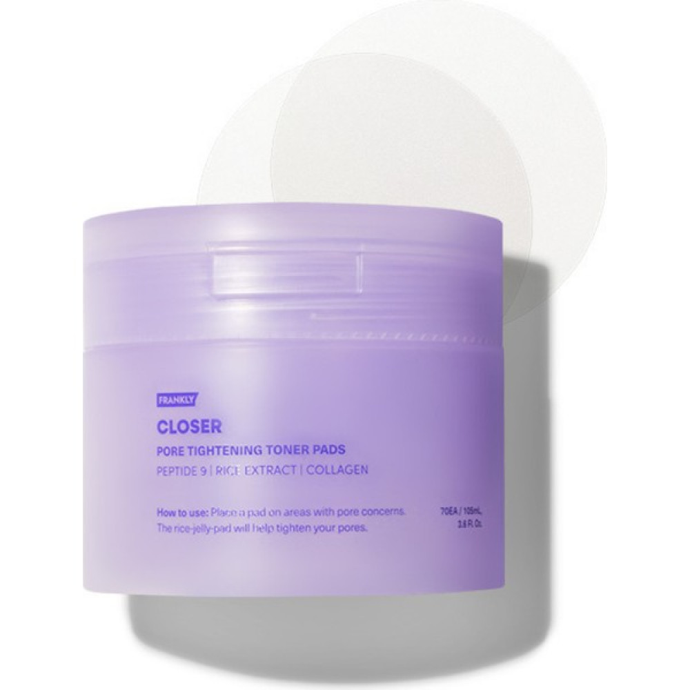 Frankly Pirinç Özü, 9 Çeşit Peptit ve Kolajen İçeren Gözenek Karşıtı Closer Toner Pad 70 Adet 105 ml - Tonik Cilt Temizleme ve Peeling Fiyatı