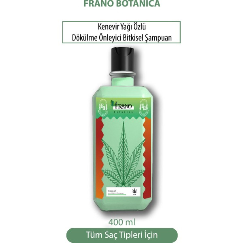 Frano Saç Dökülmesine Karşı Hemp Yağı Özlü Bitkisel Şampuan Dökülme Önleyici Bitkisel Şampuan 400 ml - 1 Şampuan ve Saç Kremi Fiyatı