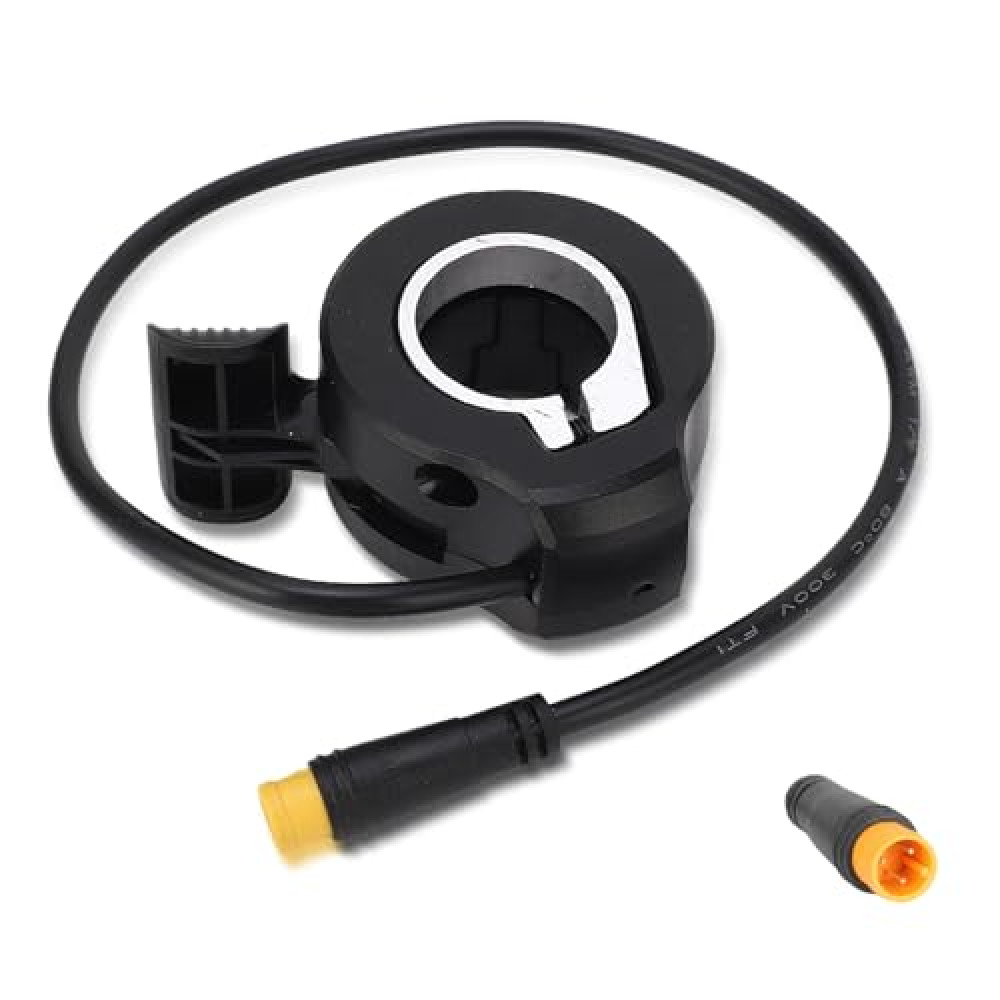 Frdhee E-Bike Thumb Throttle 130X, Electric Bike 3pin Thumb Throttle Waterproof Plug Throttle E Bike Speed Control for Electric Bicycle Scooter Accessories, Black