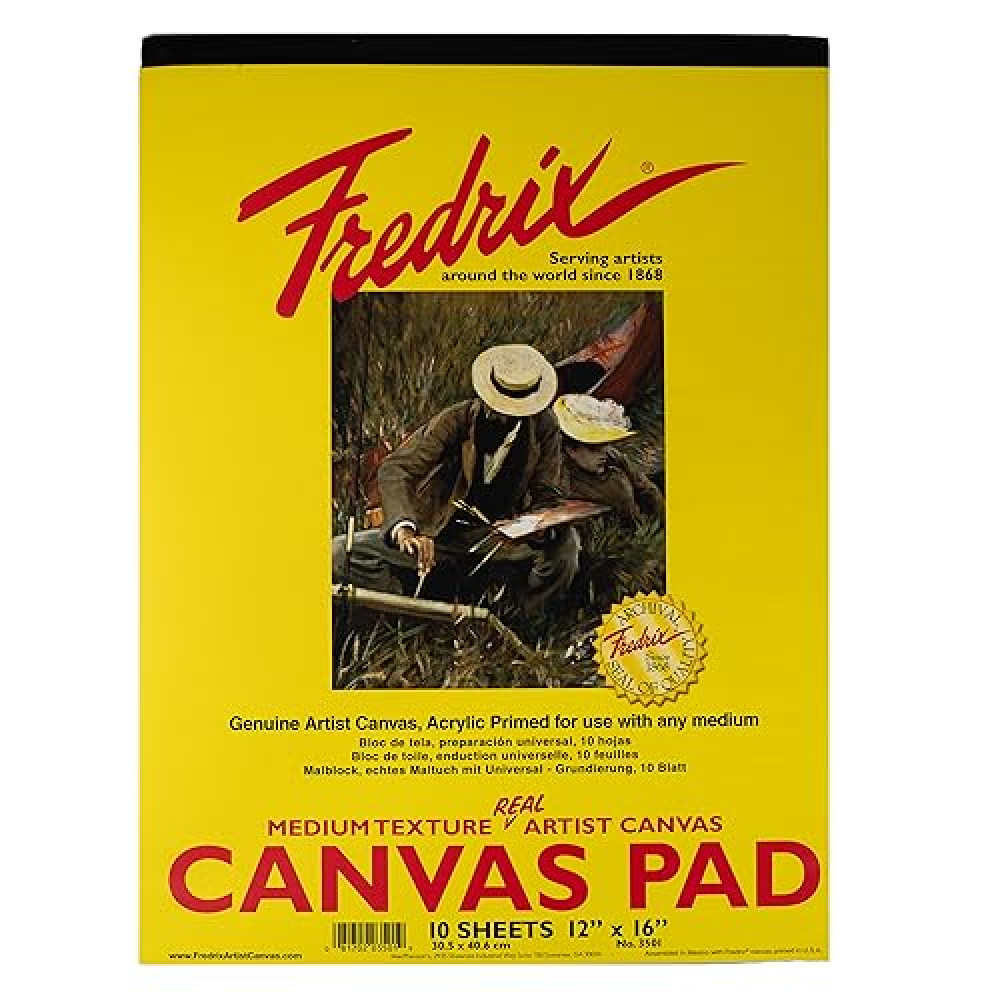 Fredrix Creative Series White Canvas Pad, 12" x 16"