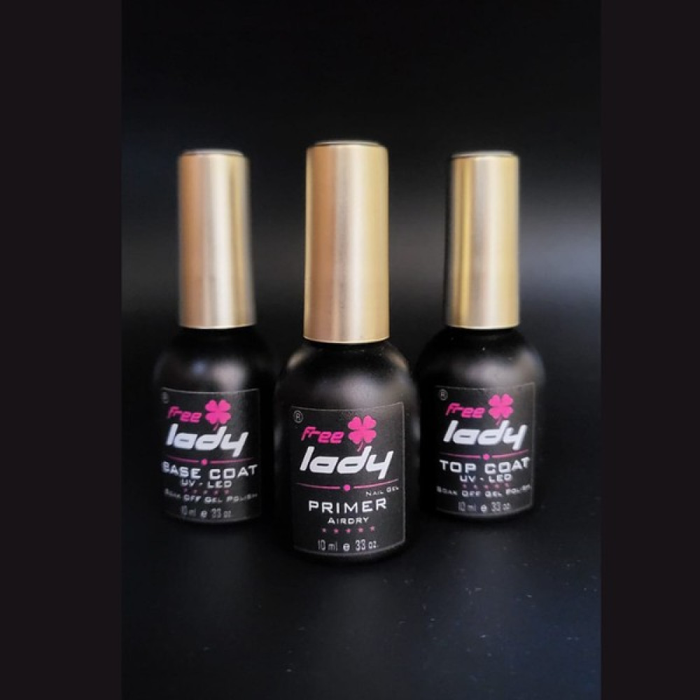 Free Lady Kalıcı Oje 3'lü Coat Set - Primer - Base Coat - Top Coat 10 ml - RENKSİZ 10 Oje Fiyatı