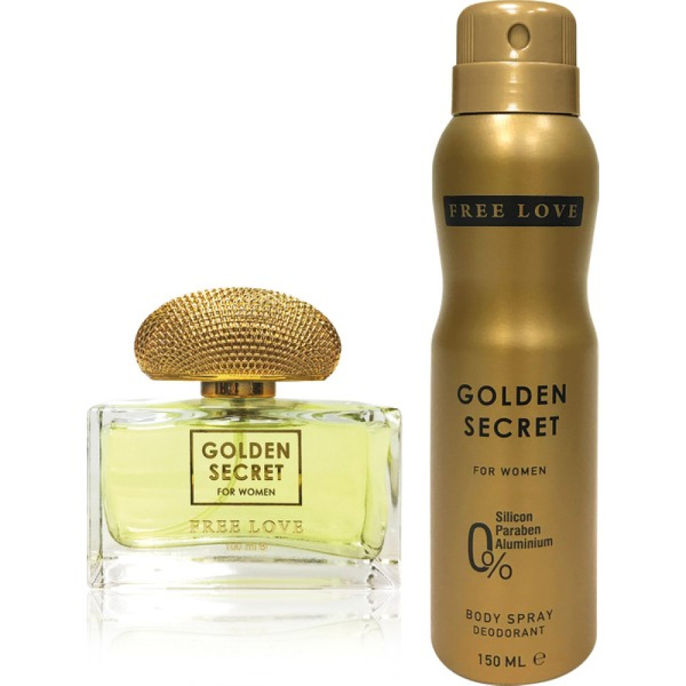 Free Love Golden Secret Edp Kadın Parfüm 100 ml ve Deodorant 150 ml Kadın Parfümleri Fiyatı