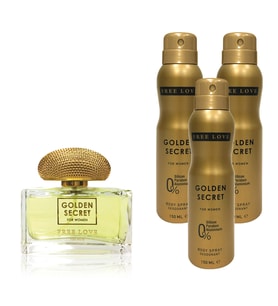 Free Love Golden Secret Edp Kadın Parfüm 100 ml ve Deodorant 150 ml 3 Adet Erkek Parfümleri Fiyatı