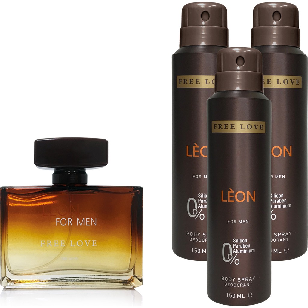 Free Love Leon Edp Erkek Parfüm 100 ml ve Deodorant 150 ml 3 Adet Erkek Parfümleri Fiyatı