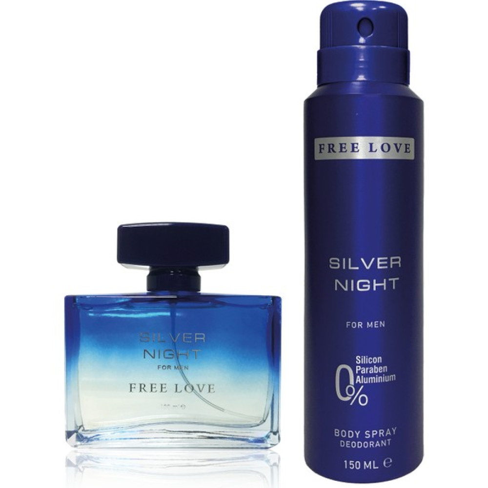 Free Love Silver Night Edp Erkek Parfüm 100 ml ve Deodorant 150 ml Erkek Parfümleri Fiyatı