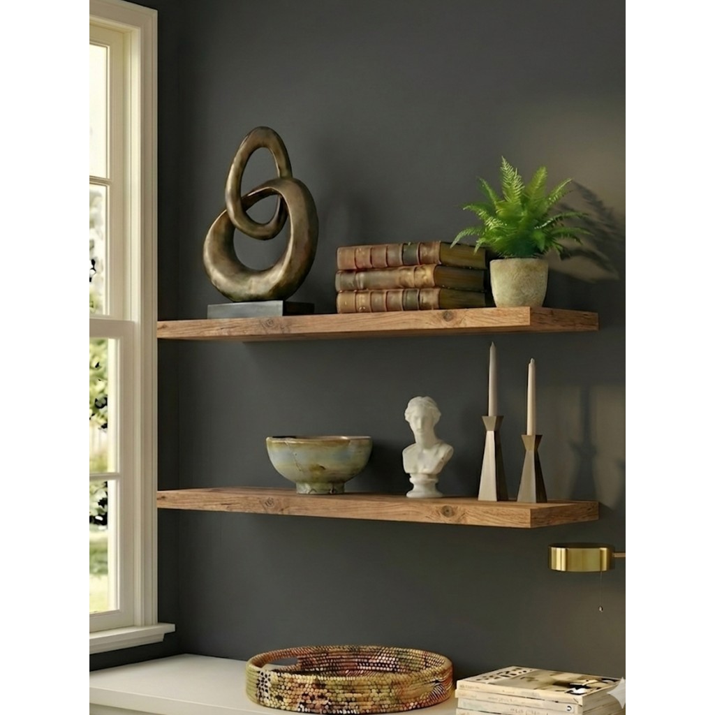 Freehome Premium Mdf Ürün 2'li Set 50X15 cm Gizli Montaj Modern Kitaplık Mutfak Banyo Salon Rafı - Atlantik Çam Kitaplık Fiyatı