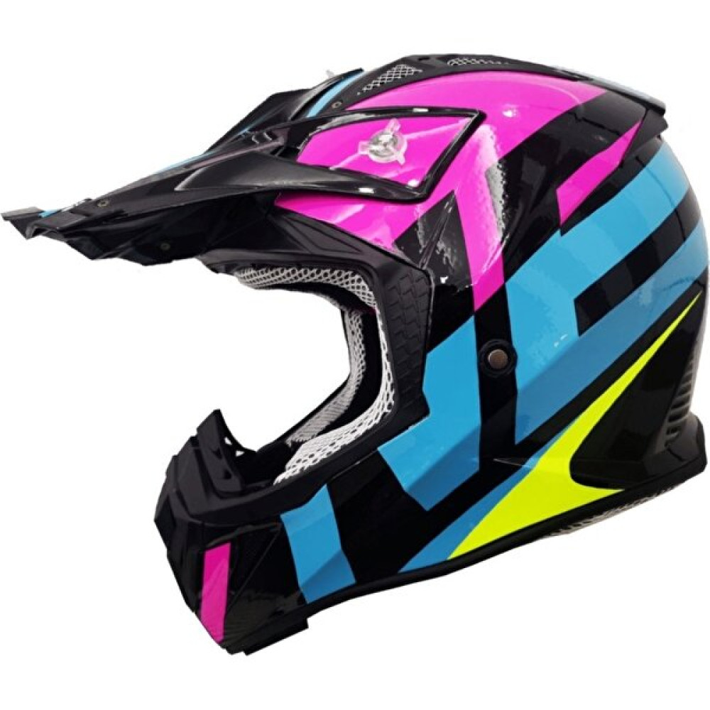 Freem FR-801 Pink Blue Cross Kask - Pembe - XL Motorsiklet Sürücü Koruyucu Aksesuarlar Fiyatı