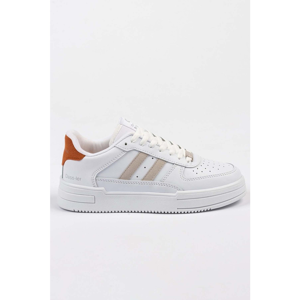 Freemax Unisex Garantili Ortopedik Hafif Esnek Sağlam Sneaker Spor Ayakkabı Beyaz Oranj 40 Beden Spor Ayakkabı Fiyatı