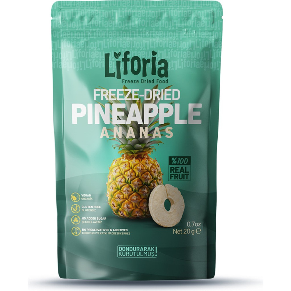 Freeze Dried Ince Dilim Ananas- Dondurularak Kurutulmuş Meyve-Freeze Dry Kuru MEYVE 20GR - 20 gr Kuru Meyve Fiyatı