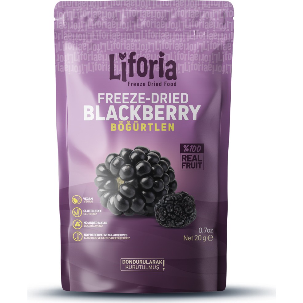 Freeze Dried Tane Böğürtlen - Dondurularak Kurutulmuş Meyve - Freeze Dry Kuru MEYVE 20GR - 20 gr Diğer Fiyatı