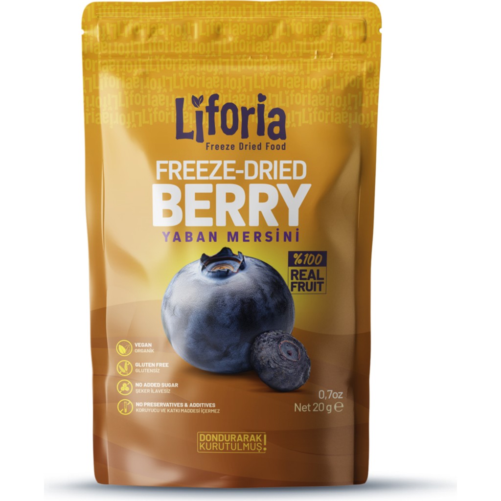 Freeze Dried Tane Yaban Mersini- Dondurularak Kurutulmuş Meyve-Freeze Dry Kuru MEYVE 20GR - 20 gr Diğer Fiyatı