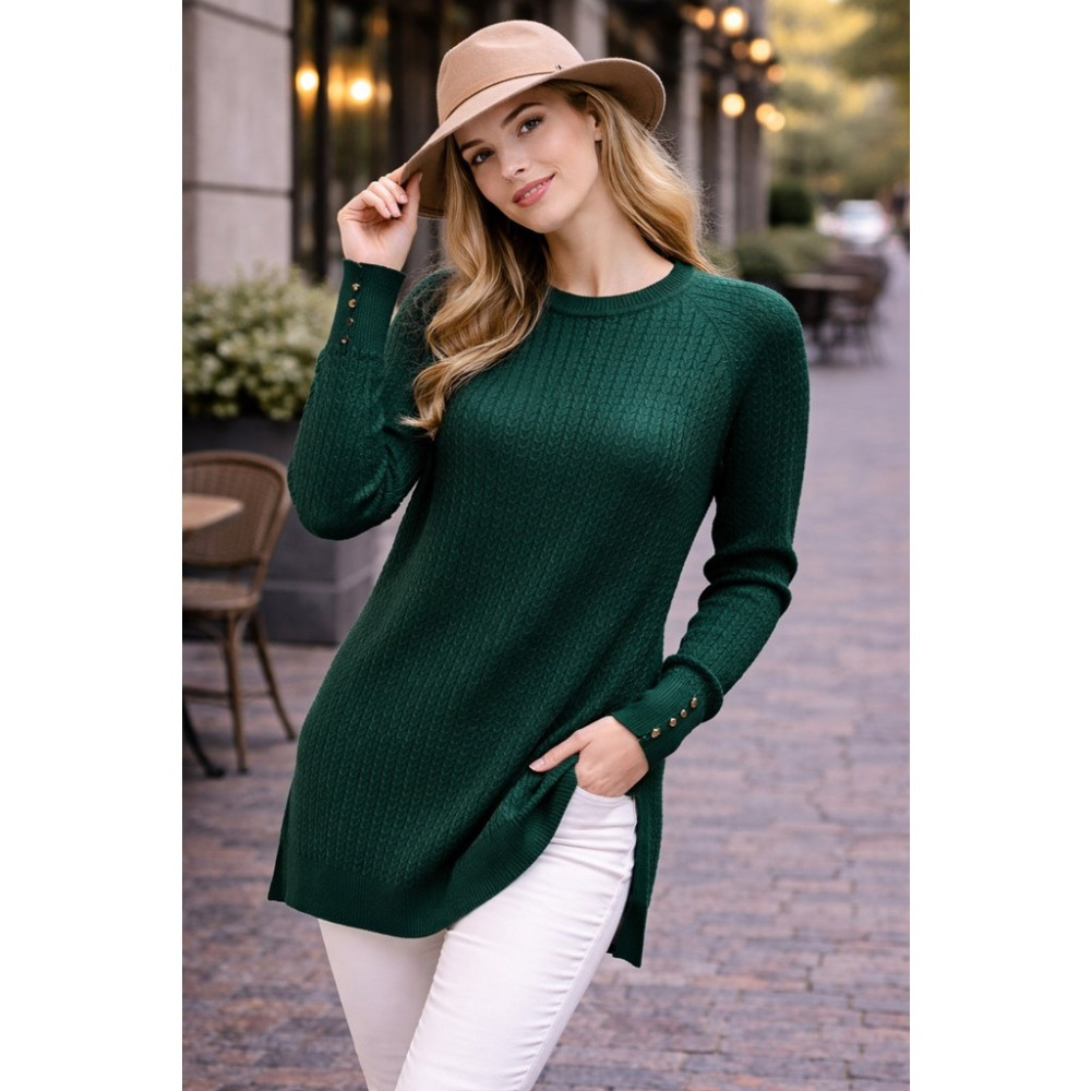 Fresh Moda Kadın Merserize Saç Örgü Standart Tunik Kazak Tunik Fiyatı