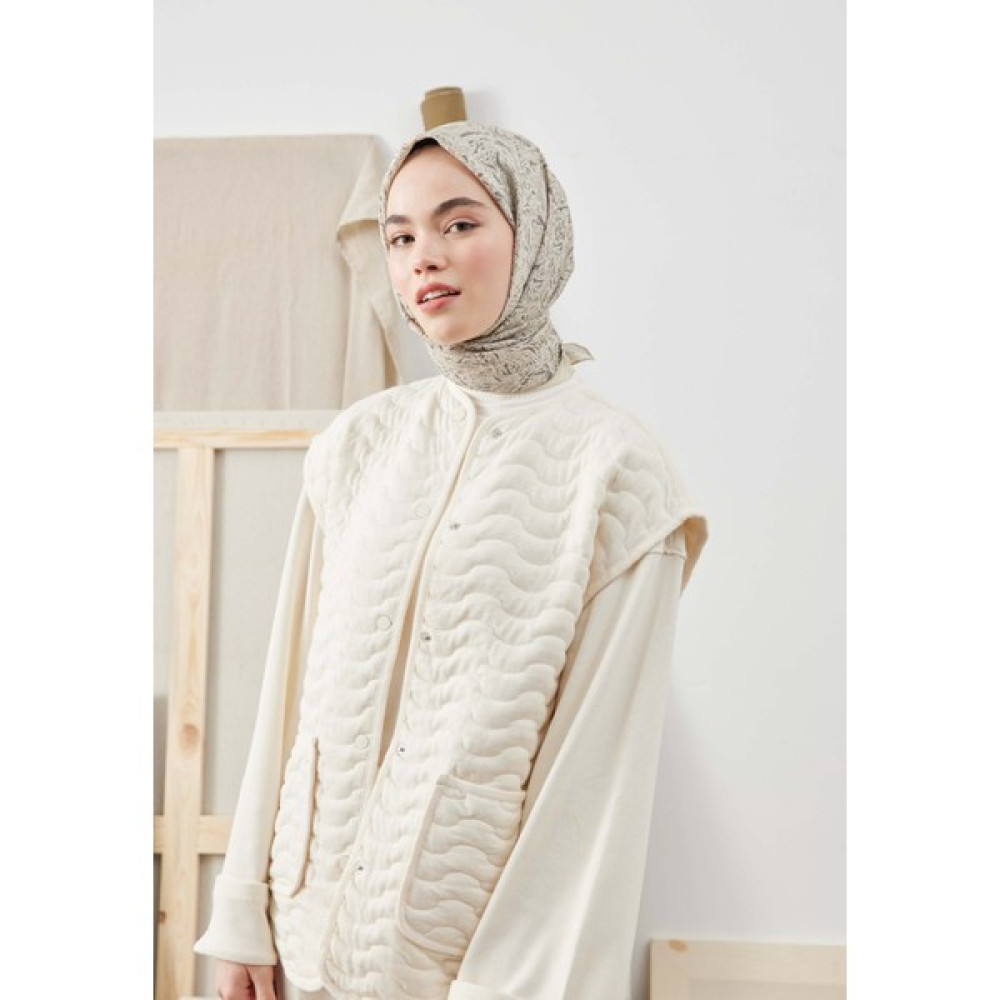 Fresh Scarfs Evıe Desen Pamuk Ipek Eşarp Füme Eşarp Fiyatı