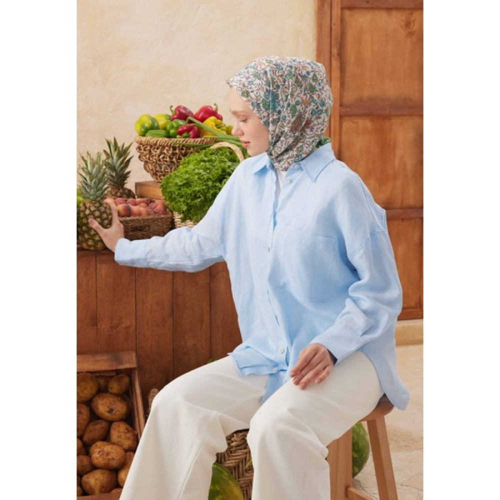Fresh Scarfs Morocco Desen Pamuk Ipek Eşarp Turkuaz Eşarp Fiyatı