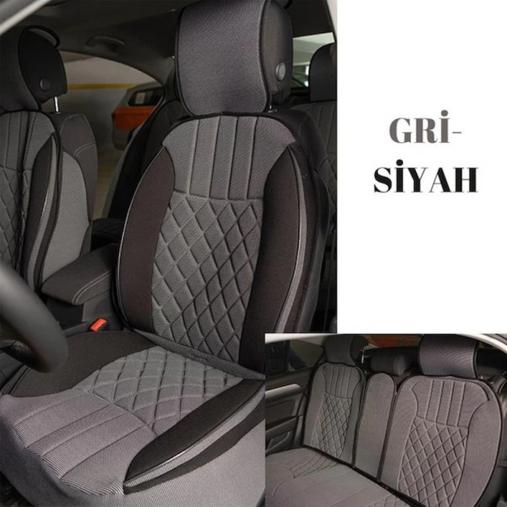 Fresh Start Hyundai İX55 Uyumlu Lüks Oto Koltuk Minderi Ön Arka 5'li Takım Gri Siyah - Gri - Siyah Oto Boyaları Fiyatı