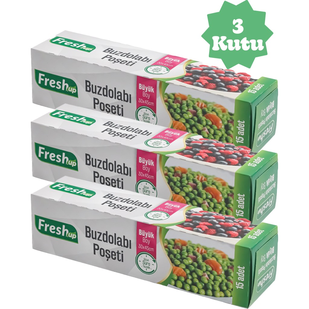 Fresh Up Buzdolabı Poşeti Büyük Boy 3 Kutu Buzdolapları Fiyatı