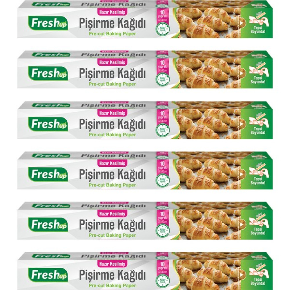 Fresh Up Kesilmiş Pişirme Kağıdı 37cm x 42cm 10 Yaprak x 6 Paket Pişirme Kağıdı Fiyatı
