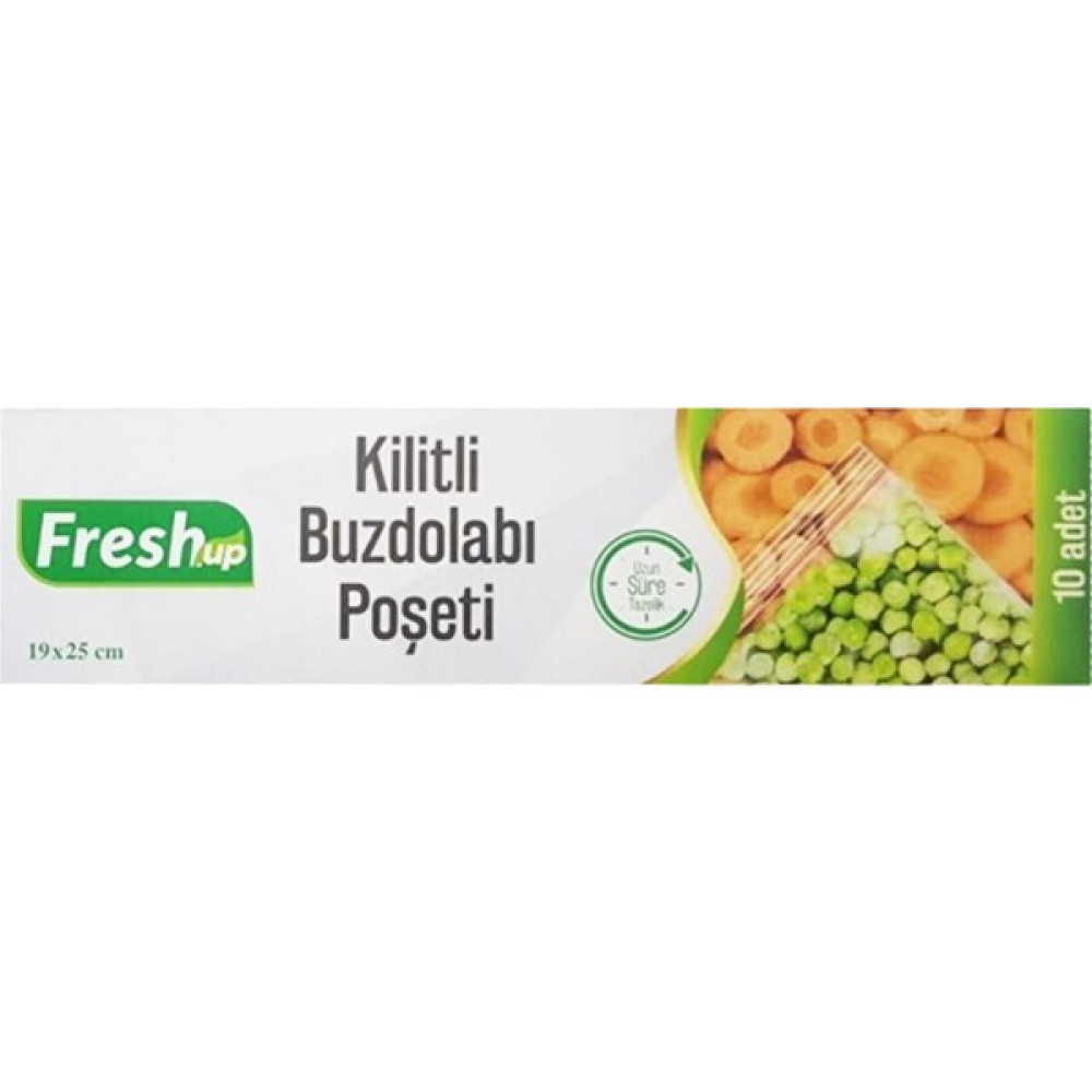 Fresh Up Kilitli Buzdolabı Poşeti Orta 19X25 cm - 10 Adet - Beyaz Buzdolabı Poşeti Fiyatı