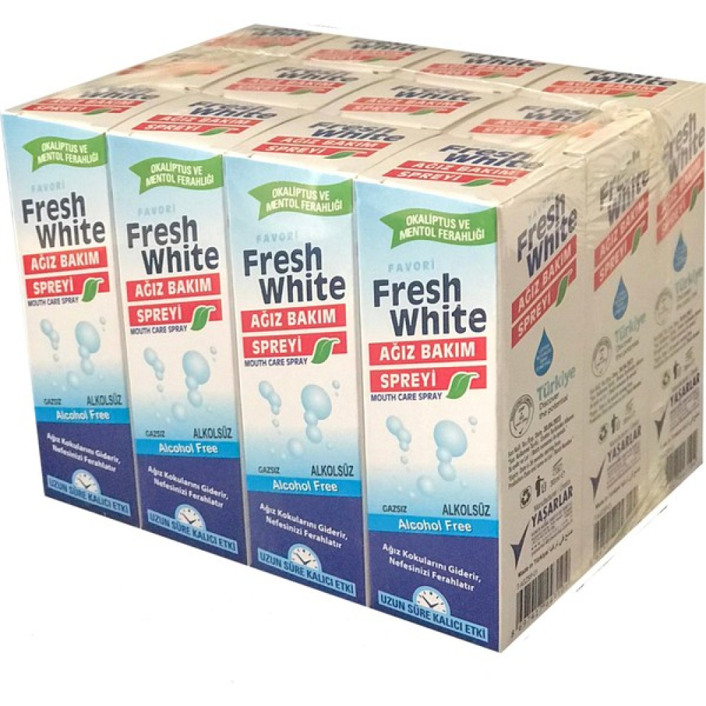 Fresh White Ağız Bakım Spreyi 30 ml 12'li Paket Oto Boyaları Fiyatı