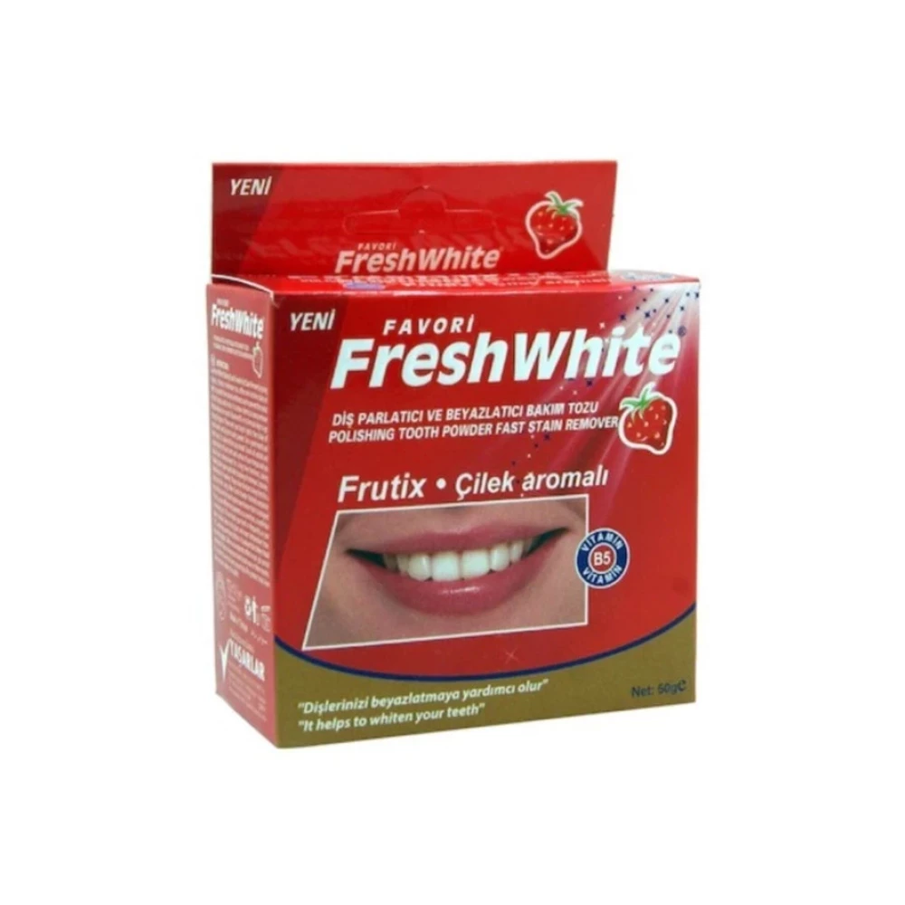 Fresh White Diş Beyazlatma Tozu Çilek Aromalı 50 Gr (3 Adet) Diş Beyazlatıcılar Fiyatı