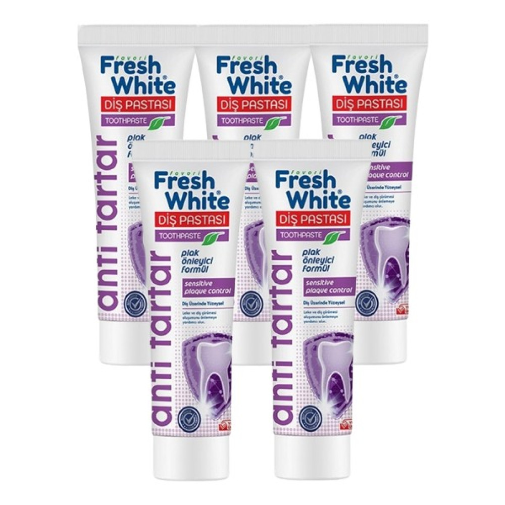 Fresh White Favori Fresh White Diş Pastası Anti Tartar 90G (5 Adet) Diş Beyazlatıcılar Fiyatı