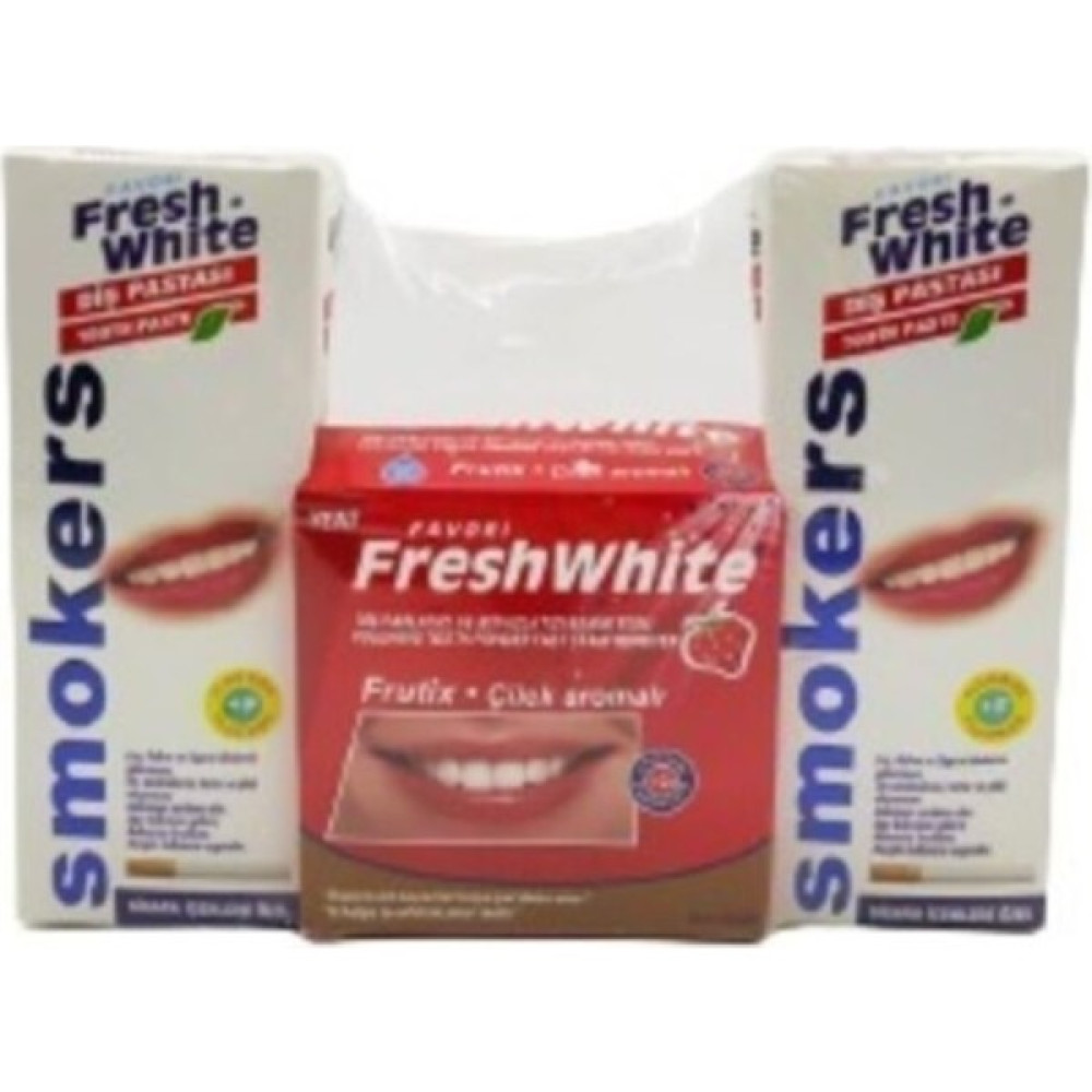 Fresh White Set Diş Tozu+ Diş Pastası 3'lü Diş Beyazlatma ve Parlatma Seti Diş Beyazlatıcılar Fiyatı