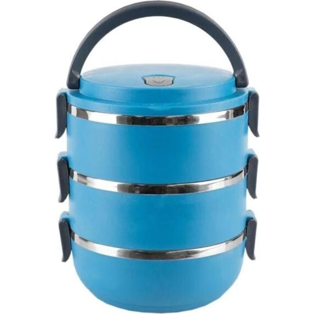 Freshbox Mavi 3 Katlı Sızdırmaz Yemek Termosu Sefer Tası Saklama Kabı 2,25 Litre Eşya Saklama / Düzenleme Fiyatı