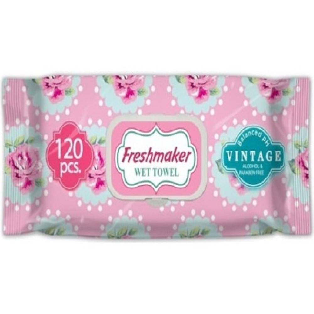 Freshmaker Islak Havlu 120 Li Vintage x 12 Paket 1440 Yaprak - 120 Li 12 Paket Bebek Bakım Fiyatı