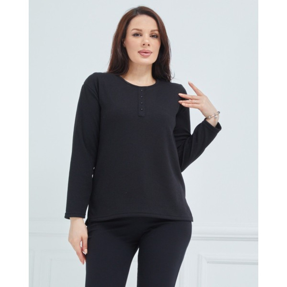 fresh&moda Kadın Kışlık Günlük Anne Penye Bluz Bluz Fiyatı