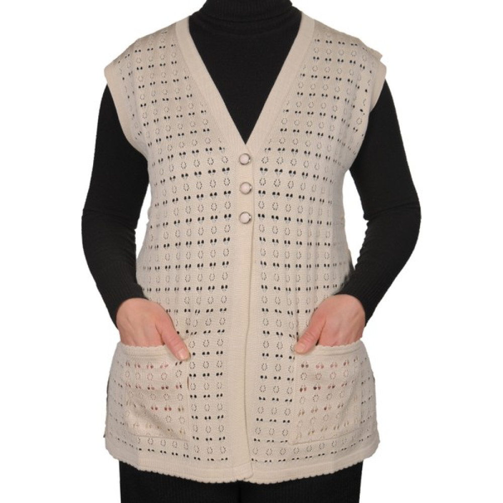 fresh&moda Kadın Krem Merserize Yelek Kadın Yelek Fiyatı