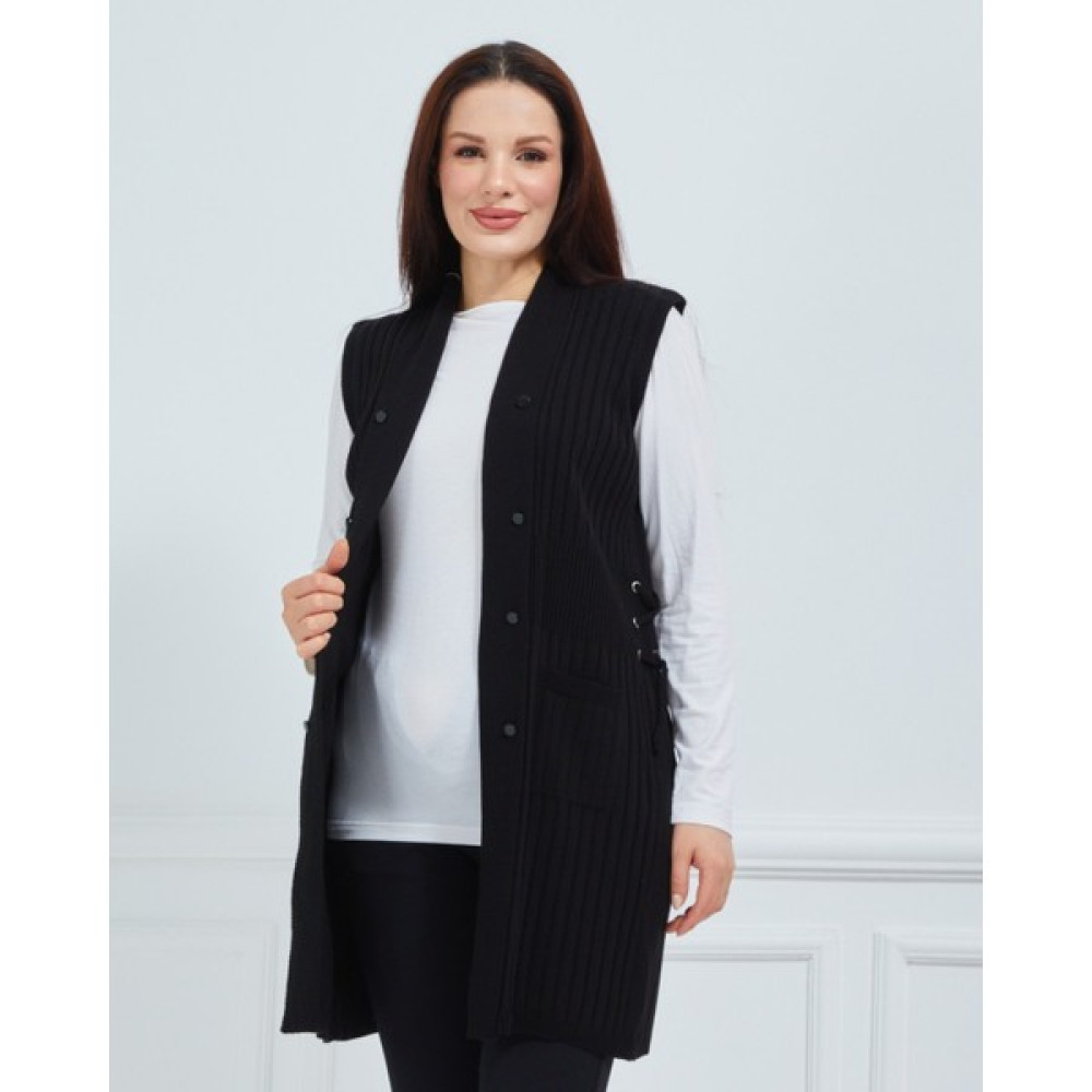 fresh&moda Kadın Standart Triko Mevsimlik Cepli Günlük Yelek Kadın Yelek Fiyatı