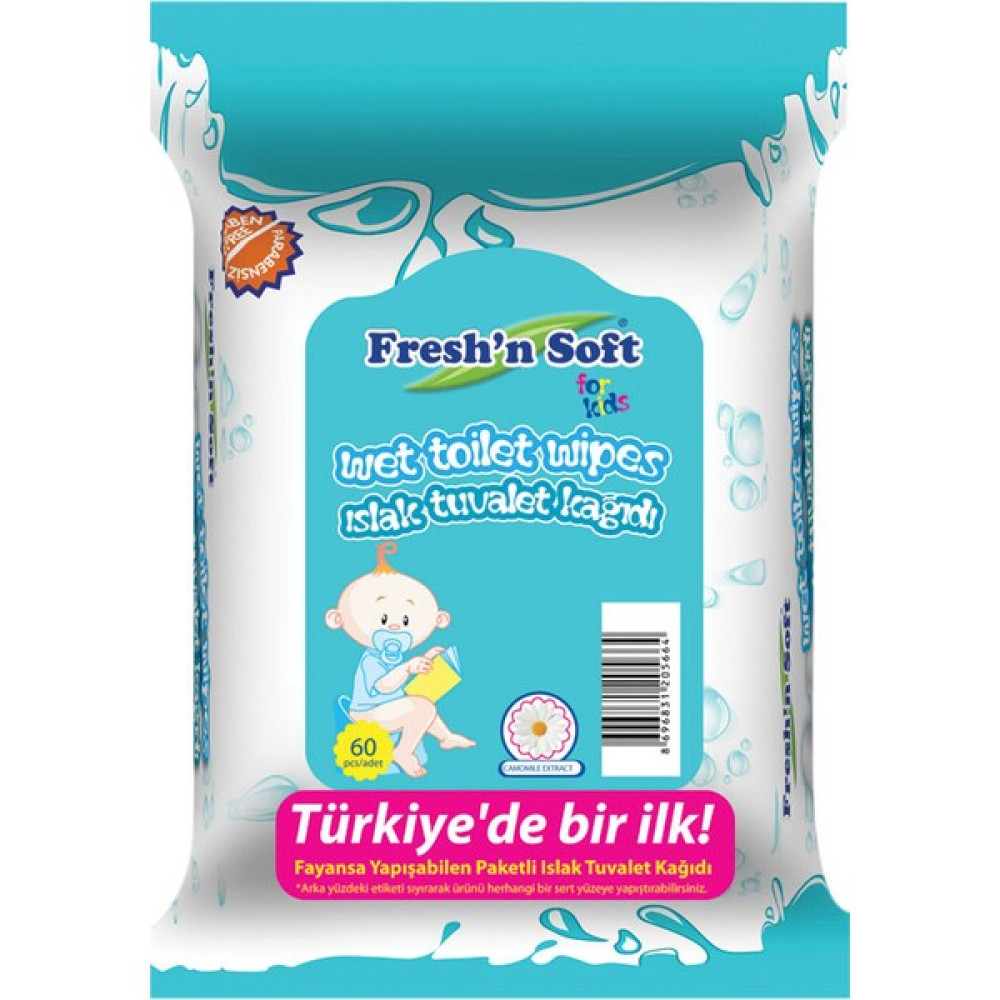 Fresh'N Soft Islak Tuvalet Kağıdı Çocuklar İçin 60'Lı Tuvalet Kağıdı Fiyatı