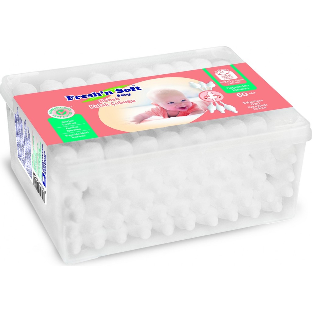 Fresh'n Soft Kulak Çubuğu Bebek 60'lik Dikdörtgen Bebek Kulak Çubuğu Fiyatı